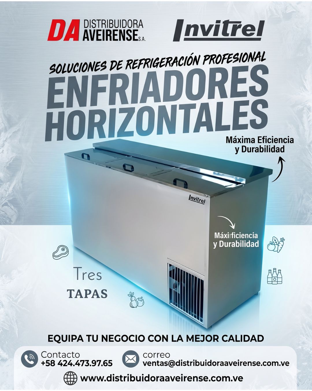 **❄️ Enfriadores Horizontales Invitrel: 🧊 Refrigeración Comercial de Calidad ✅**
