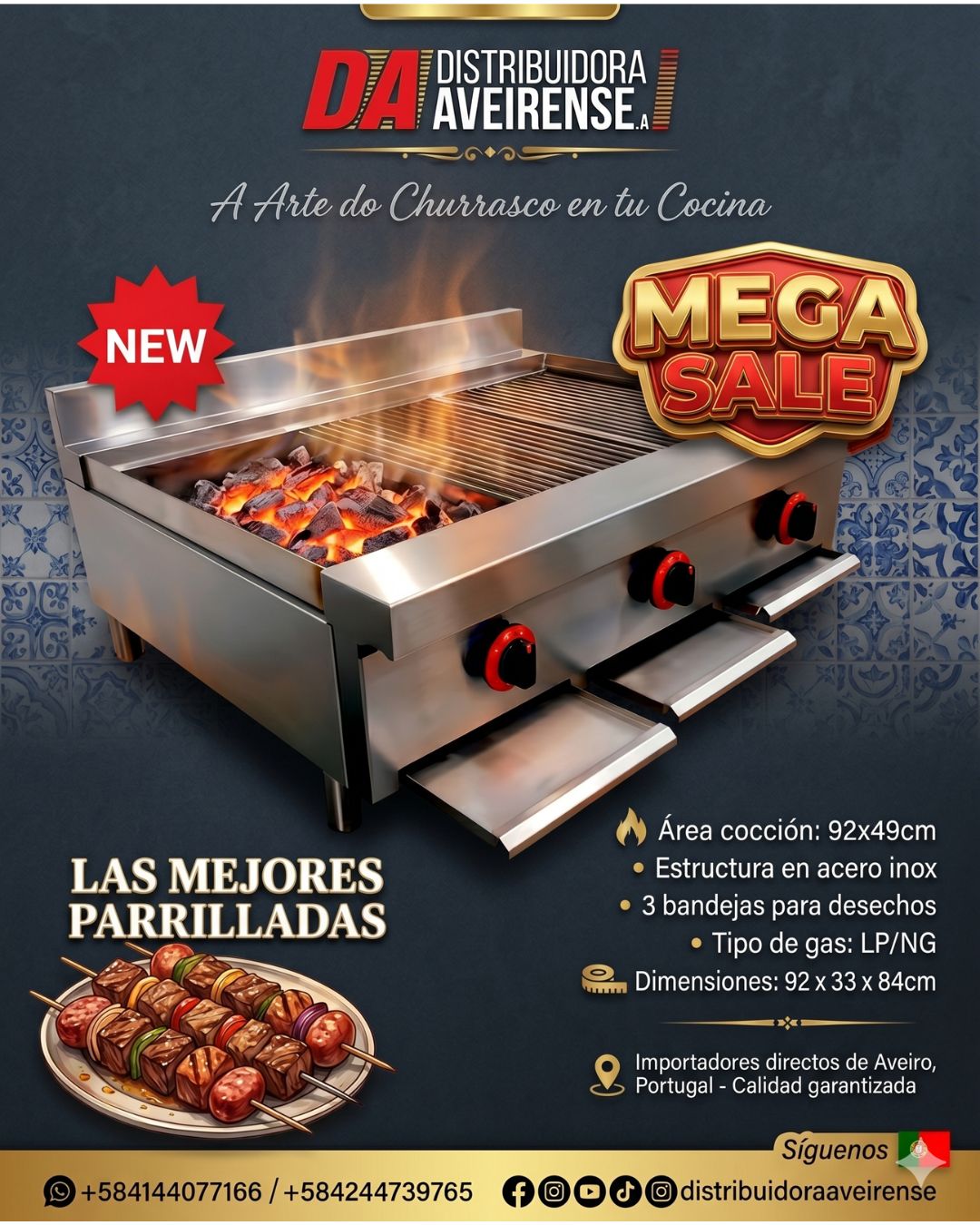Tú parrilla con Distribuidora Aveirense