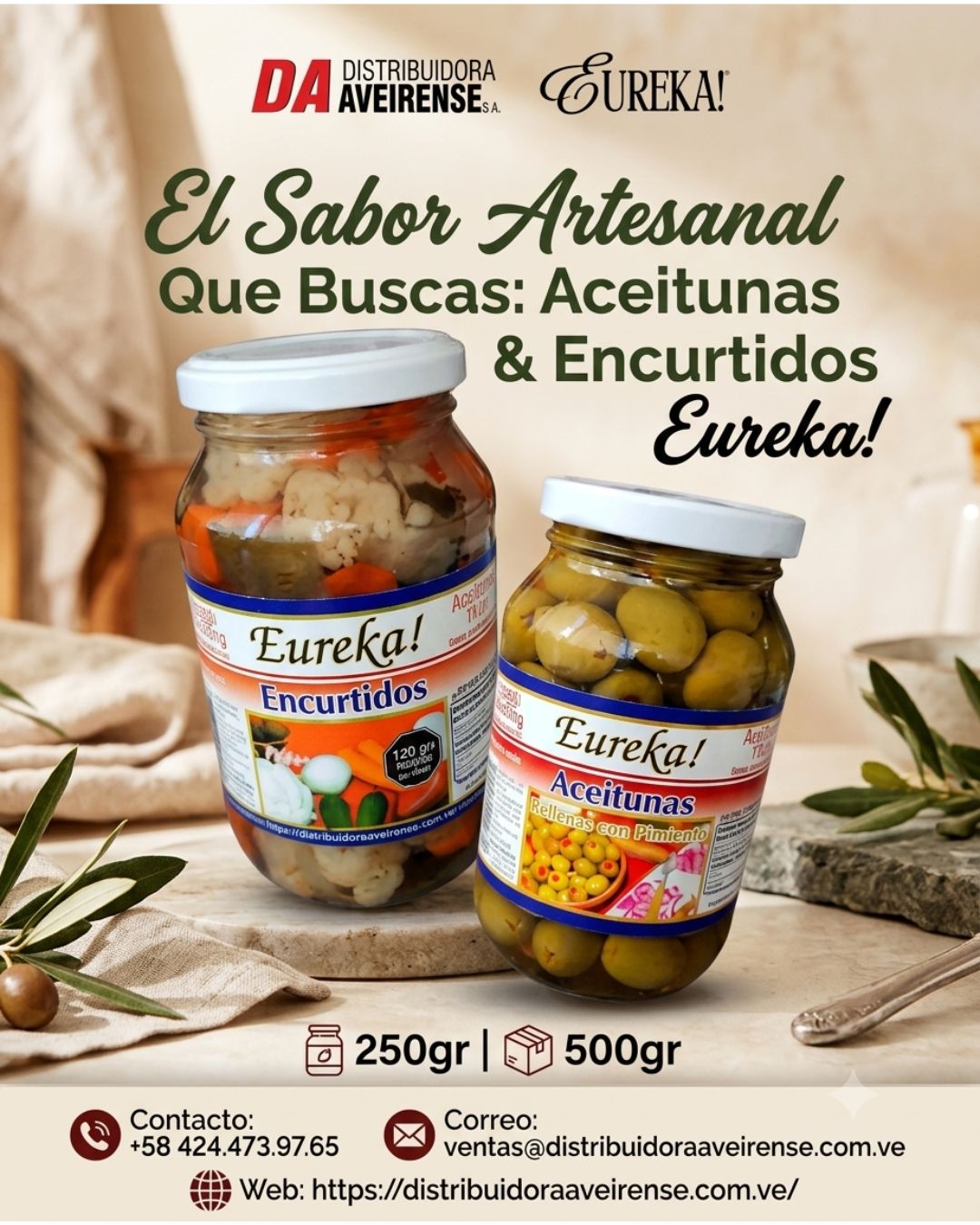 🫒 Eureka: Aceitunas y Encurtidos 🌶️ | El Sabor Perfecto para tus Aperitivos