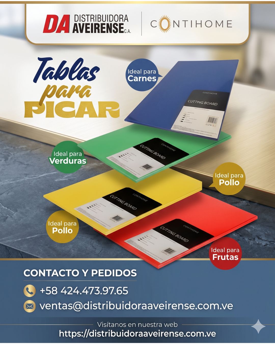 🔪 Tablas para Picar Profesionales (HACCP) | Colores 🔵🟢🟡🔴 | Contihome