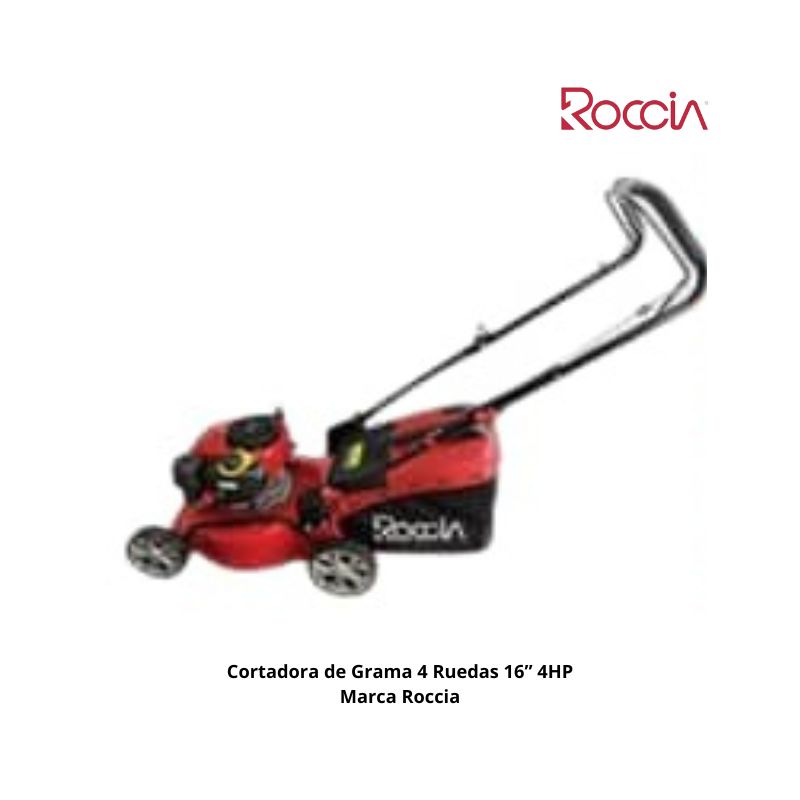  Cortadora de Grama 4 Ruedas  16” 4HP Marca Roccia