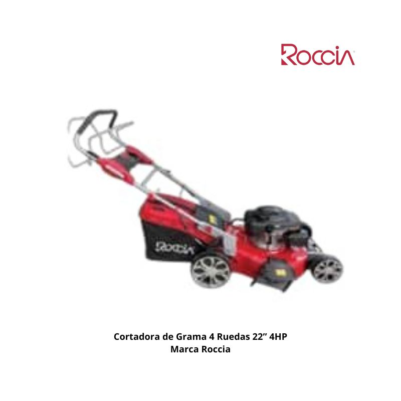  Cortadora de Grama 4 Ruedas  22” 4HP Marca Roccia