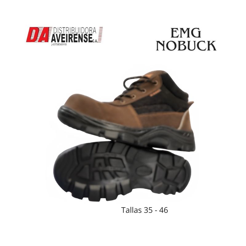 Botas de Seguridad EMG, Cuero  NOBUCK  2.0mm Talla 36.
