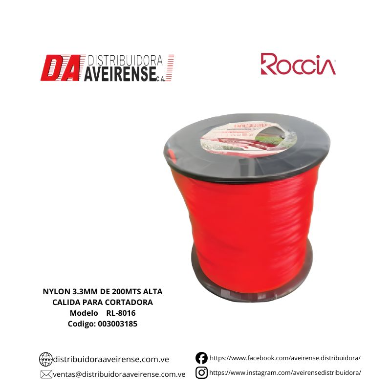 NYLON  3.3MM DE 200MTS ALTA CALIDA PARA CORTADORA.