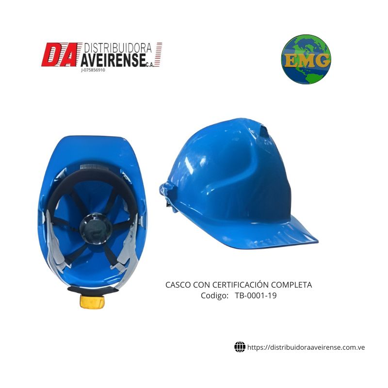 CASCO CON CERTIFICACIÓN COMPLETA. RACHET ATALAJE  DE NYLON