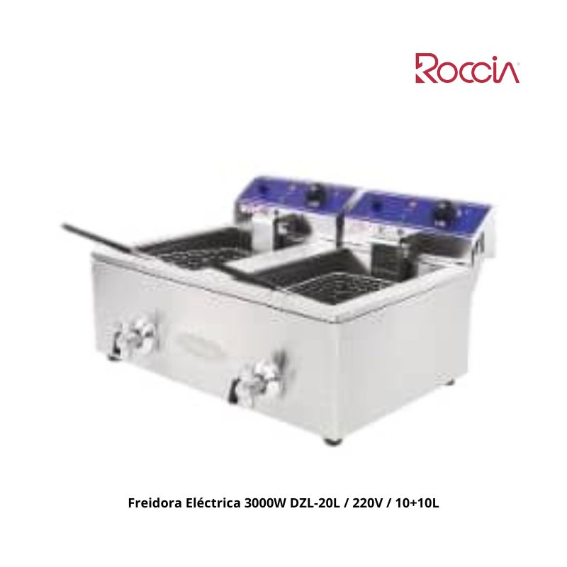  Freidora Eléctrica 3000W  DZL-20L / 220V / 10+10L