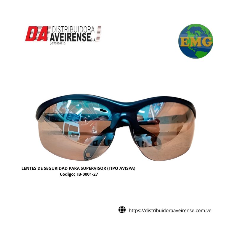 LENTES DE SEGURIDAD PARA SUPERVISOR (TIPO AVISPA). PATAS AJUSTABLES 