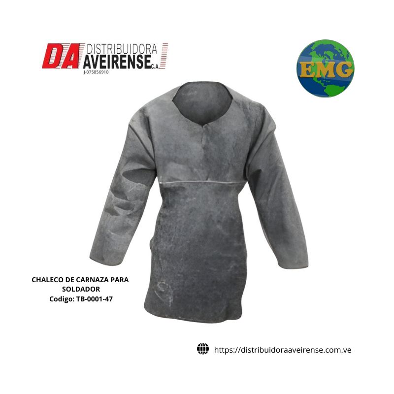 CHALECO DE CARNAZA PARA SOLDADOR.