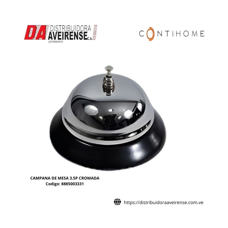 CAMPANA DE MESA 3.5P CROMADA CHPCM0035.