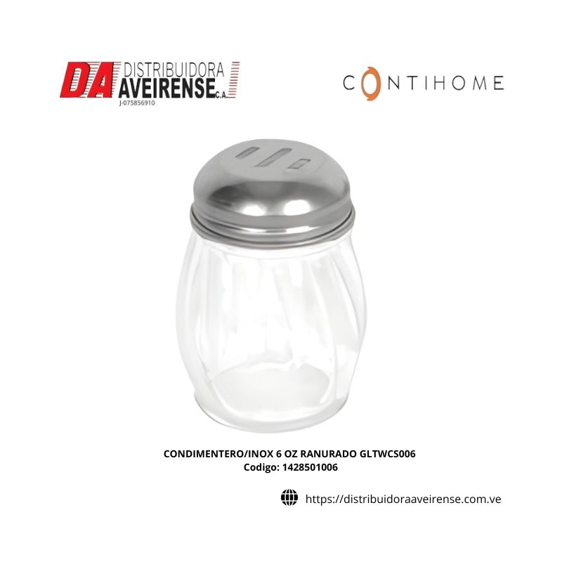 CONDIMENTERO/INOX 6 OZ RANURADO GLTWCS006.