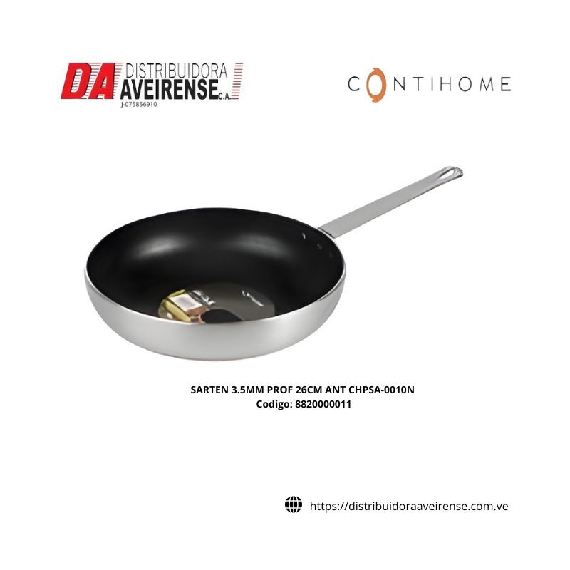 SARTEN 3.5MM PROF 26CM ANT CHPSA-0010N.