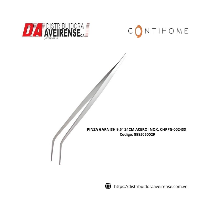 PINZA GARNISH 9.5 pulgadas, 24 cm  acero inoxidable chppg-0024ss