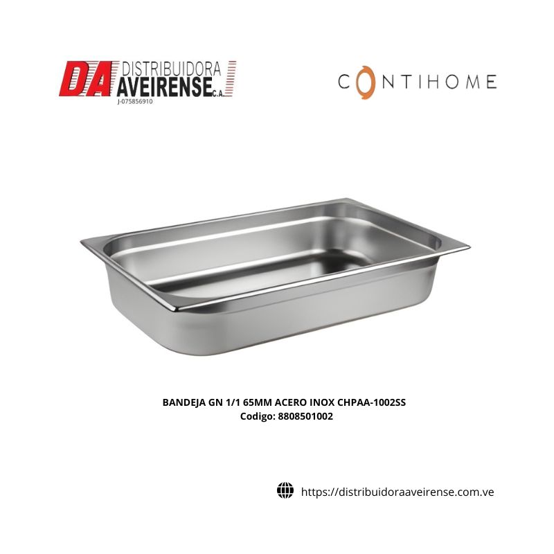 BANDEJA GN 1/1 65MM ACERO INOX CHPAA-1002SS.