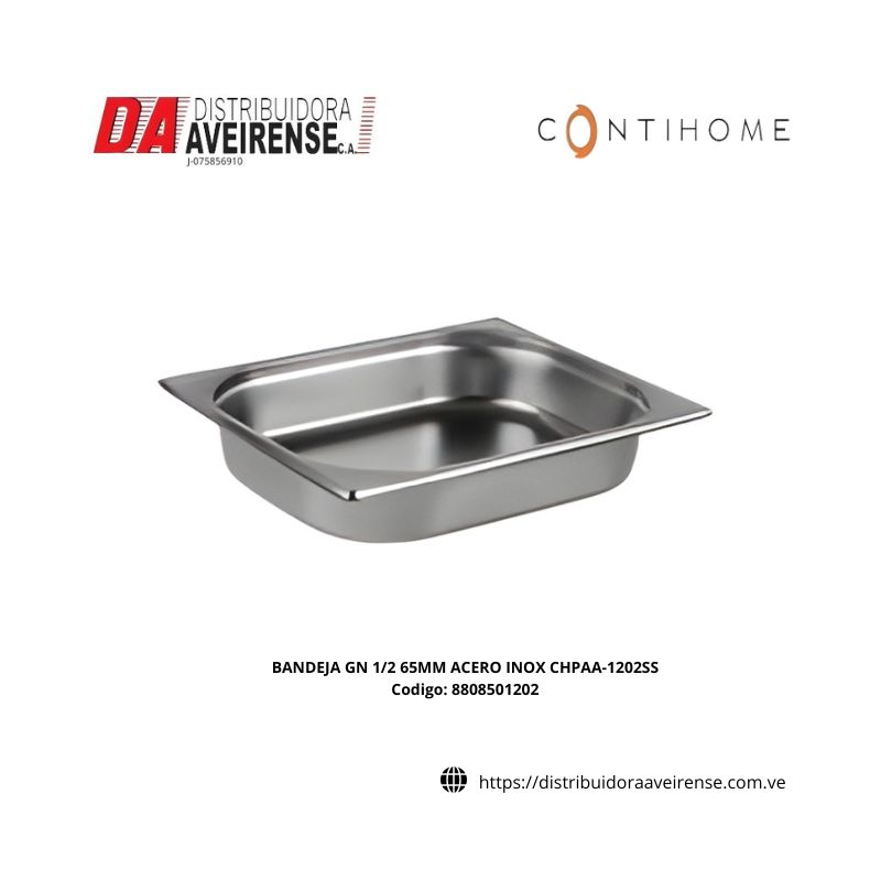 BANDEJA GN 1/2 65MM ACERO INOX CHPAA-1202SS.
