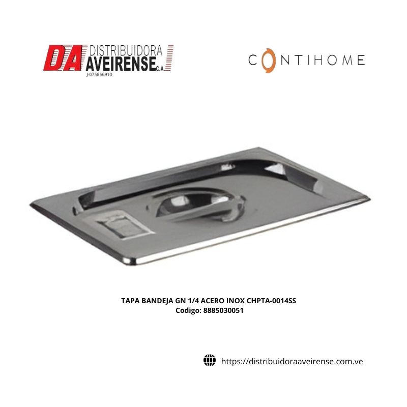 TAPA BANDEJA GN 1/4 ACERO INOX CHPTA-0014SS.