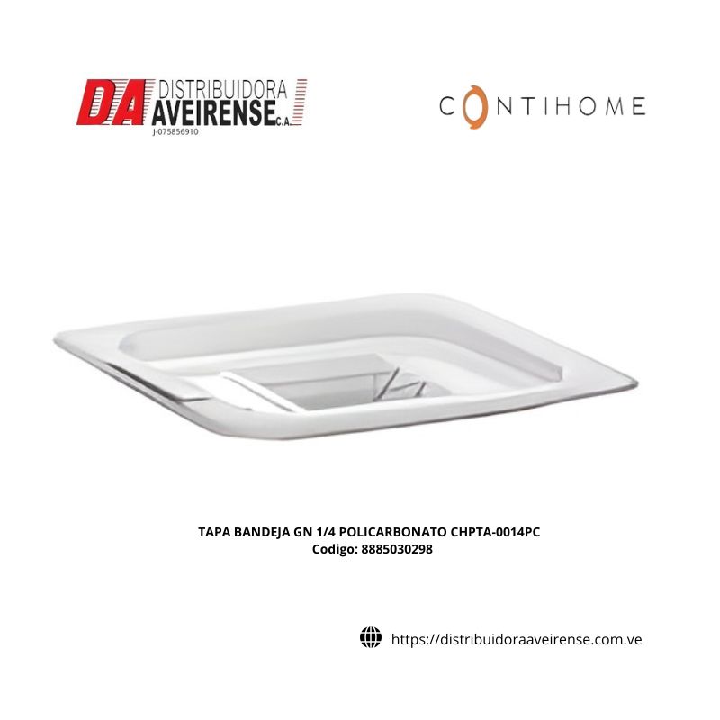TAPA BANDEJA GN 1/4 POLICARBONATO CHPTA-0014PC.