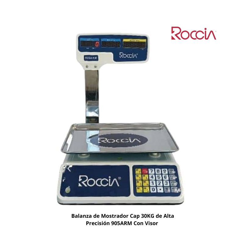Balanza de Mostrador Cap 30KG de Alta Precisión 905ARM Con Visor