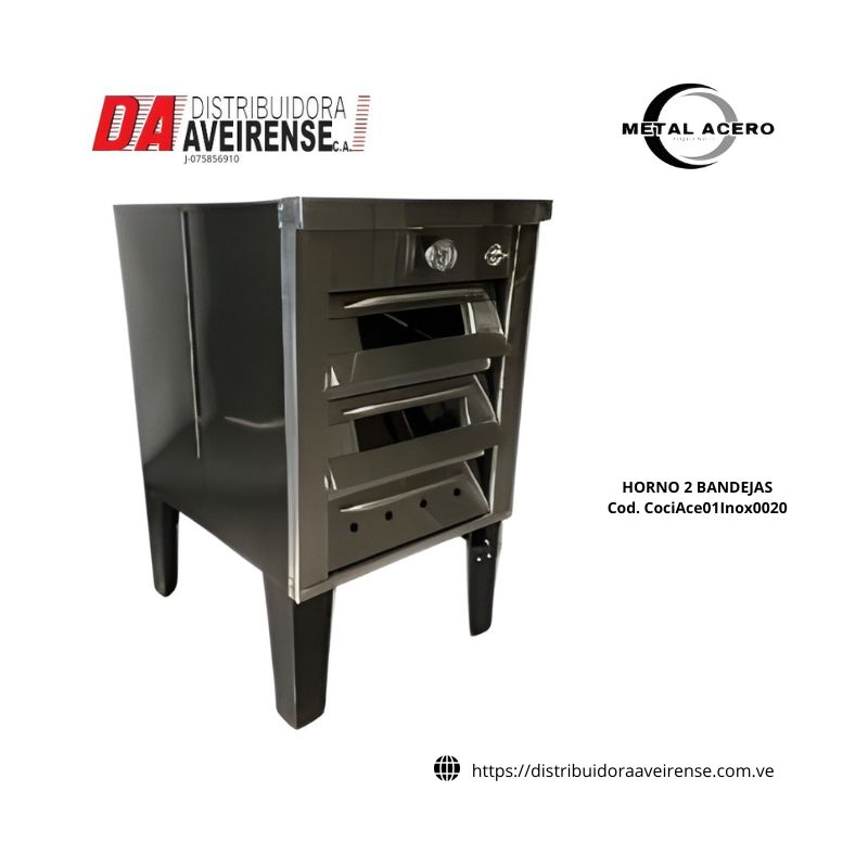 HORNO 2 BANDEJAS., frente en acero inoxidable 430 