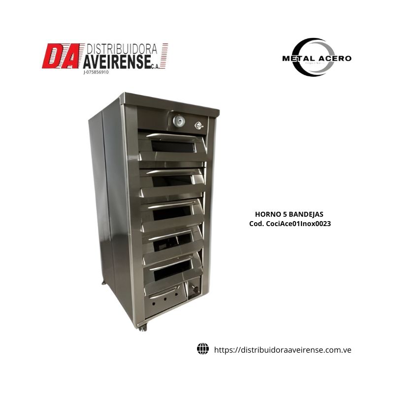 HORNO 5 BANDEJAS, frente acero 430 