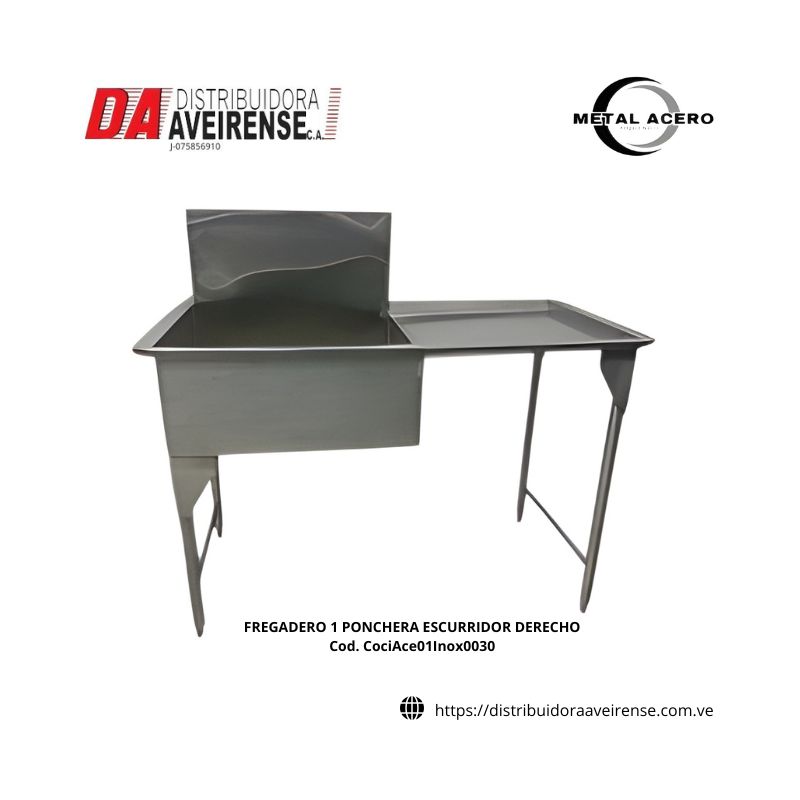 FREGADERO 1 PONCHERA ESCURRIDOR DERECHO.