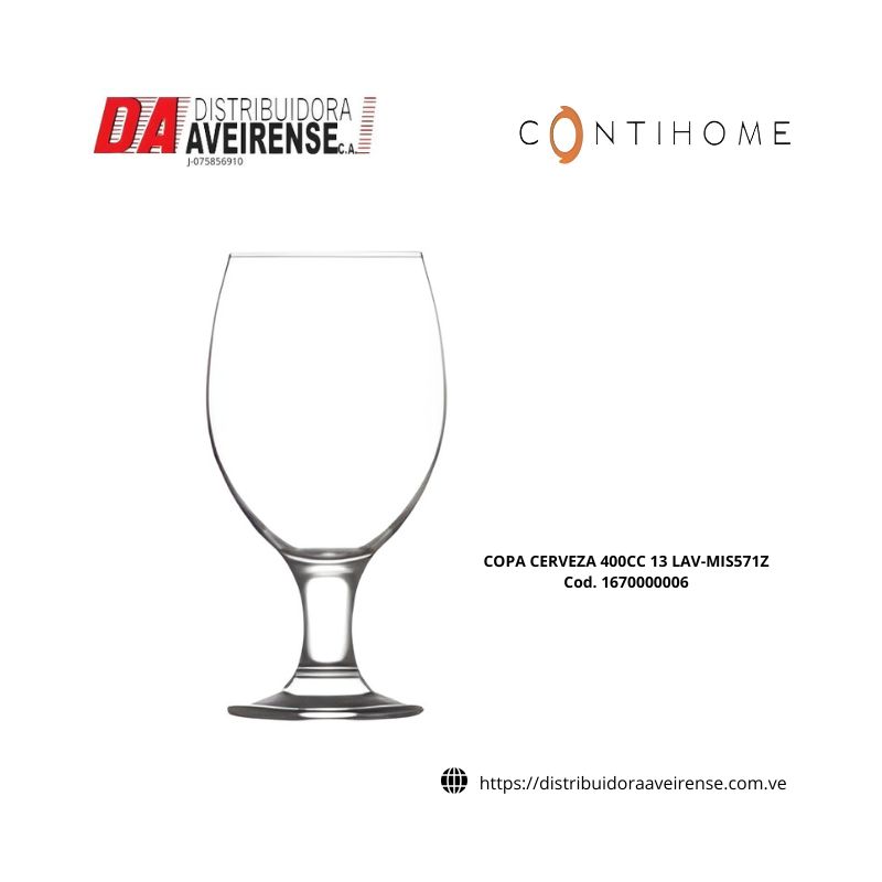COPA CERVEZA 400CC 13 LAV-MIS571Z.precio por unidad caja de 24 unidades 