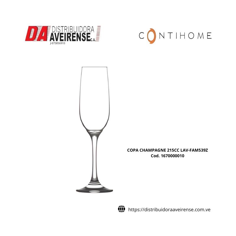 COPA CHAMPAGNE 215CC LAV-FAM539Z.precio por unidad , caja de 24 unidades