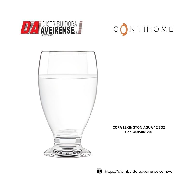 COPA LEXINGTON AGUA 12,5OZ, Cristal  caja de 48 unidades precio por unidad