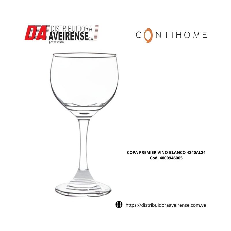 COPA PREMIER VINO BLANCO 4240AL24., cristal , caja 24 unidades precio por unidad