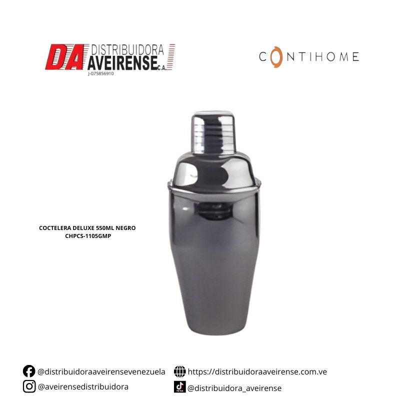 COCTELERA DELUXE 550ML NEGRO CHPCS-1105GMP.