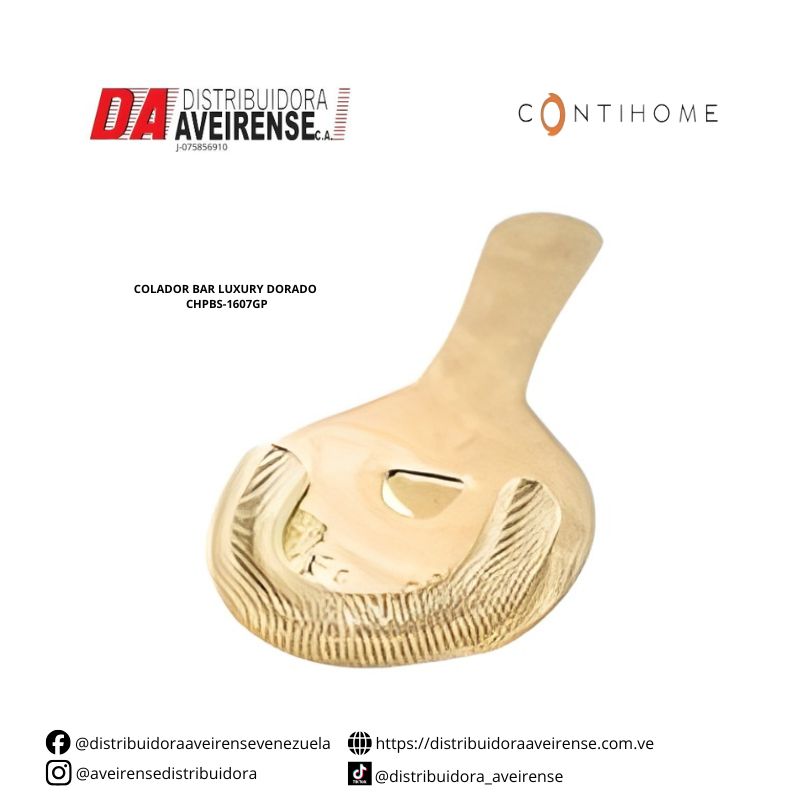 COLADOR BAR LUXURY DORADO CHPBS-1607GP.