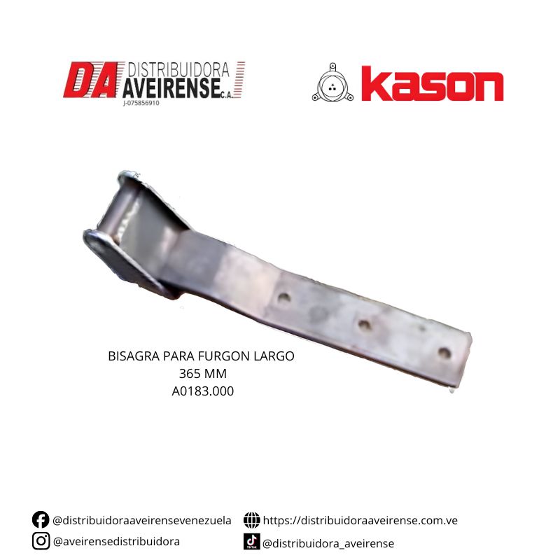 BISAGRA PARA FURGON LARGO 365 MM A0183.000.