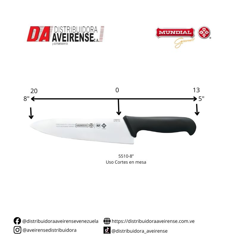 Cuchillo Cortes en mesa Modelo 5510-8