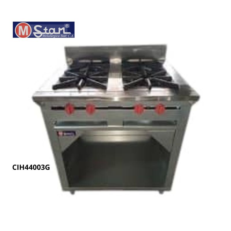COCINAS LINEA GALVANIZADA  4 Hornillas + Gabineta