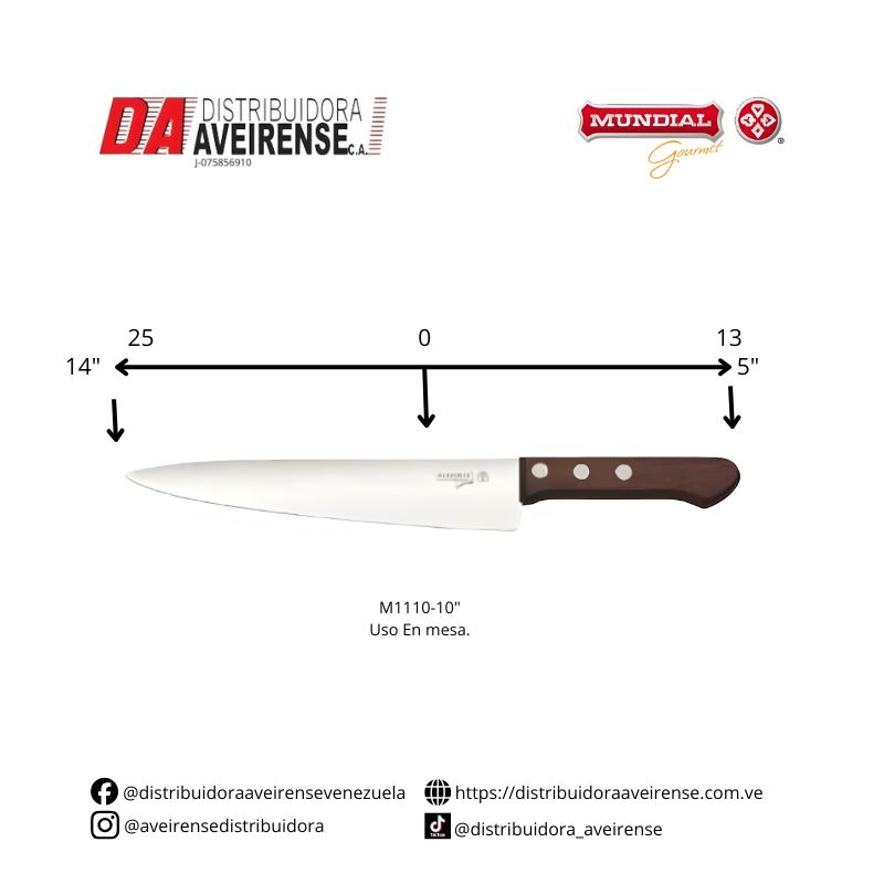 Cuchillo Cortes en Mesa Modelo M1110-14