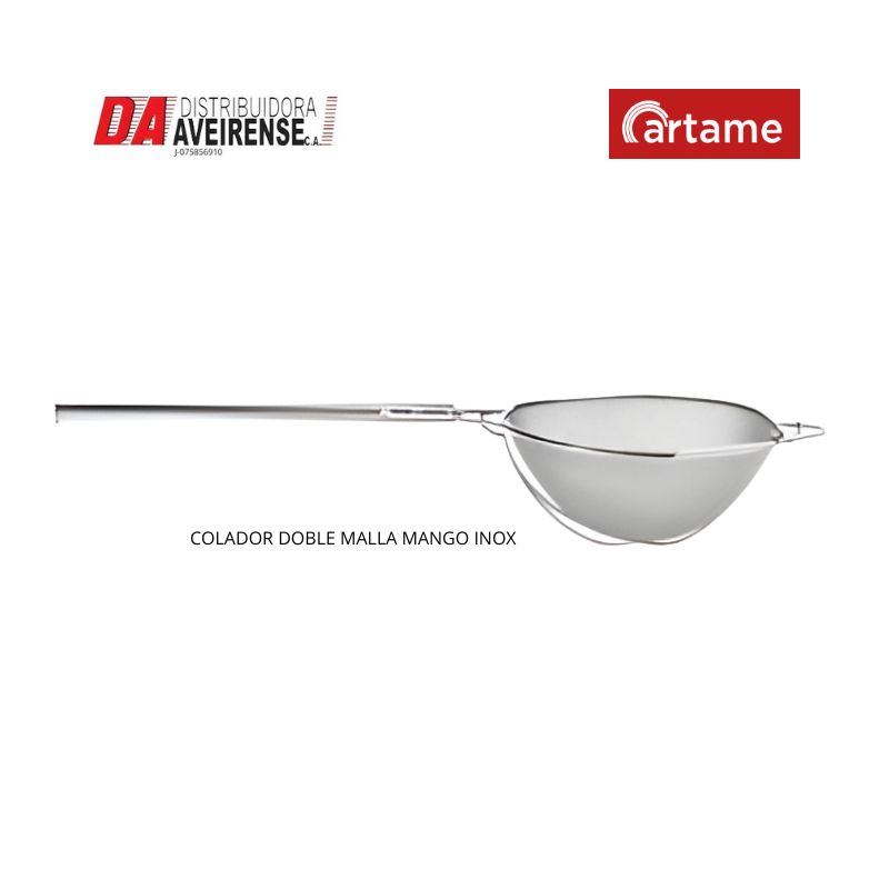 COLADOR DOBLE MALLA MANGO INOX 30x86.