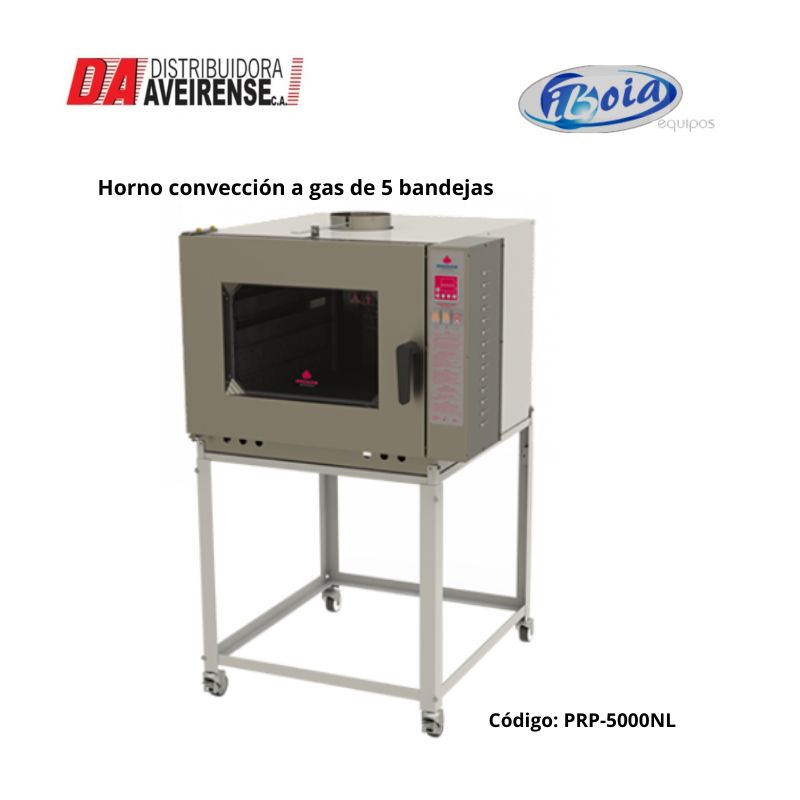 Horno convección a gas de 5 bandejas