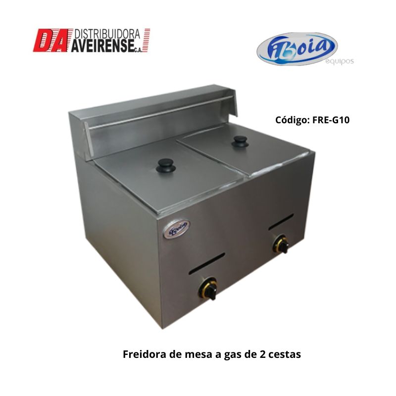 Freidora de mesa a gas de 2 cestas