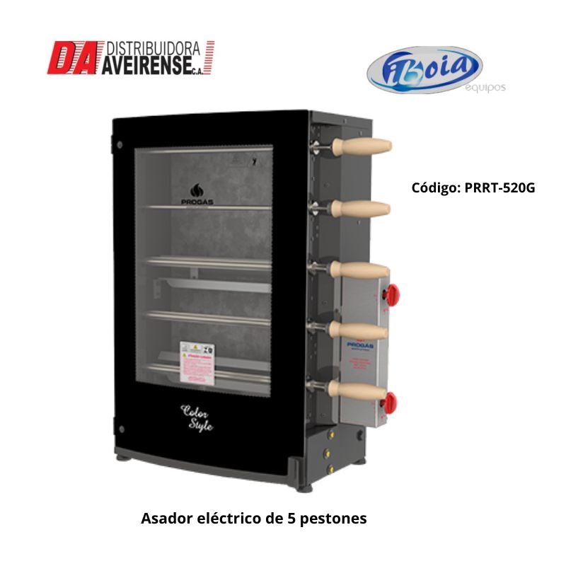 Asador a gas de 5 pestones