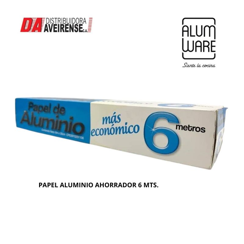   PAPEL ALUMINIO AHORRADOR 6 MTS. (PARA VENTA EN AUTOSERVICIO)