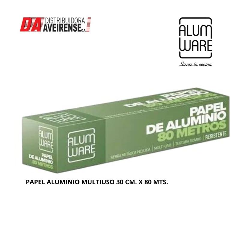  PAPEL ALUMINIO MULTIUSO 30 CM. X 80 MTS.
