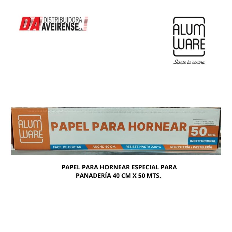  PAPEL PARA HORNEAR ESPECIAL PARA PANADERÍA 40 CM X 50 MTS.