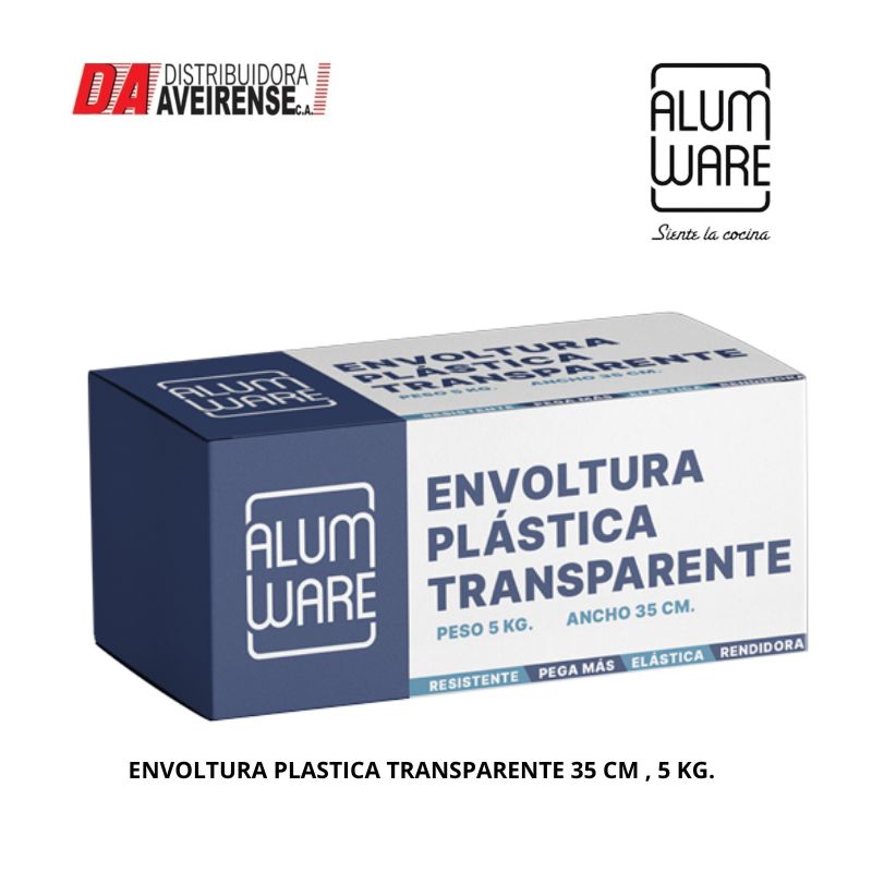  ENVOLTURA PLASTICA TRANSPARENTE 35 CM , 5 KG.