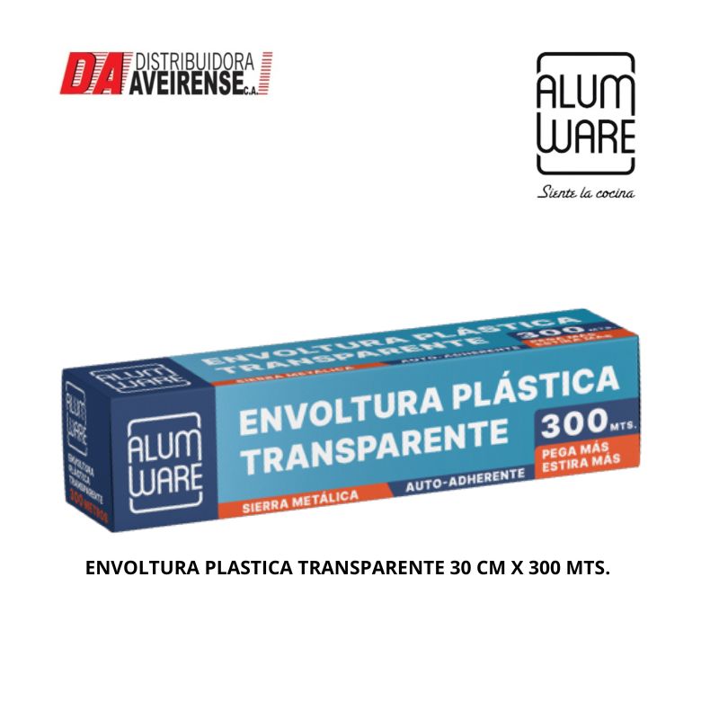  ENVOLTURA PLASTICA TRANSPARENTE 30 CM X 300 MTS.