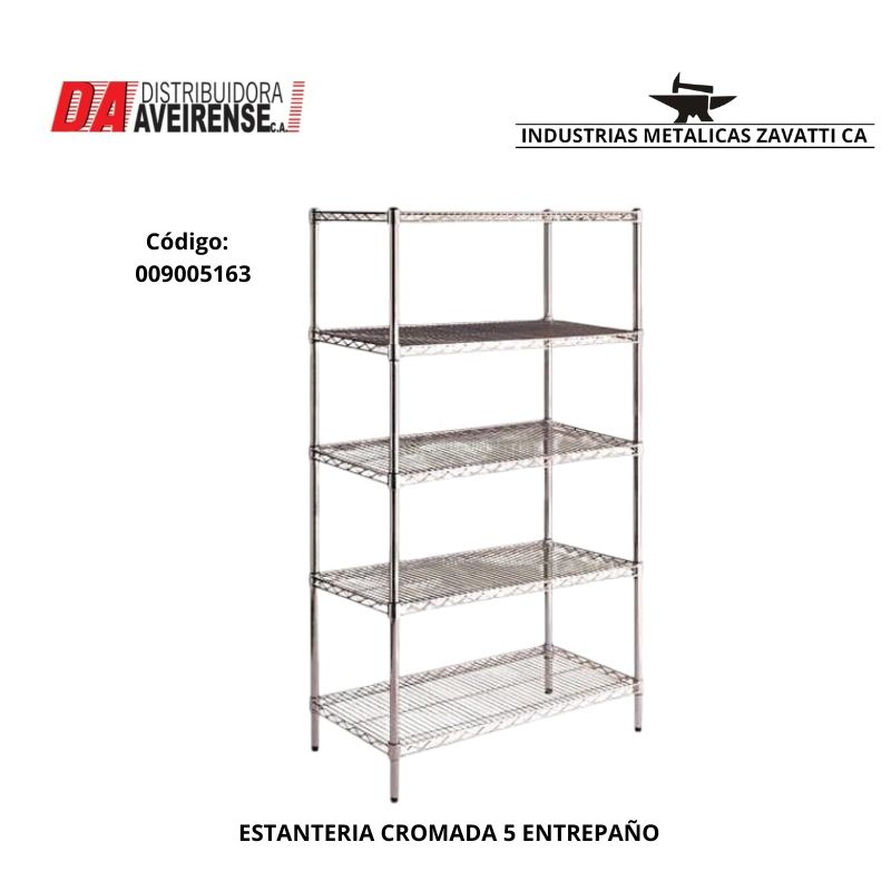ESTANTERIA  CROMADA 5  ENTREPAÑO