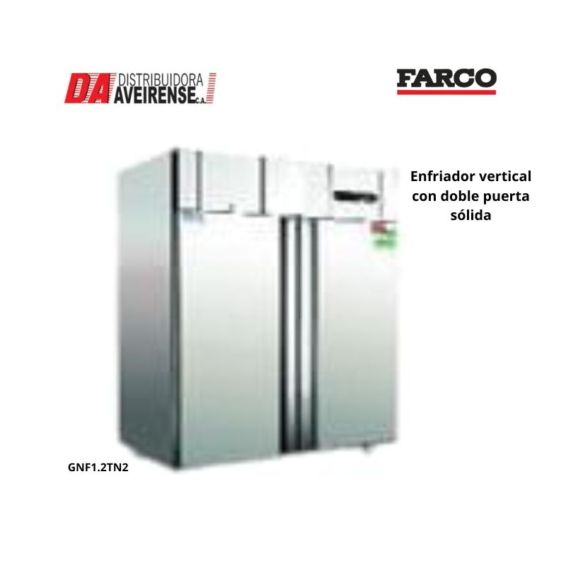 Enfriador vertical con doble puerta  sólida