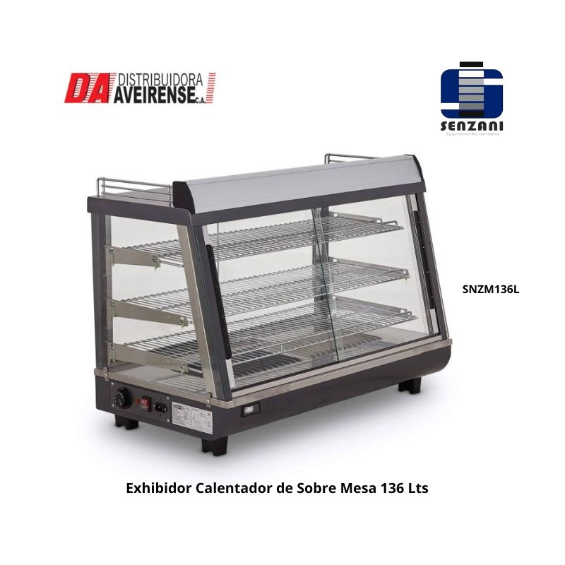 Exhibidor Calentador de Sobre Mesa 136 Lts
