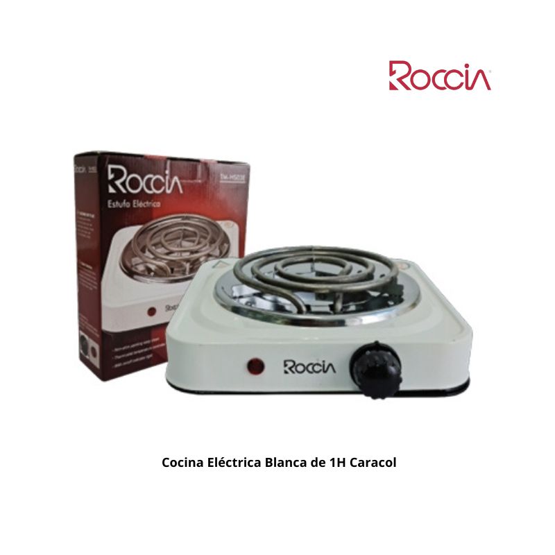  Cocina Eléctrica Blanca de 1H Caracol