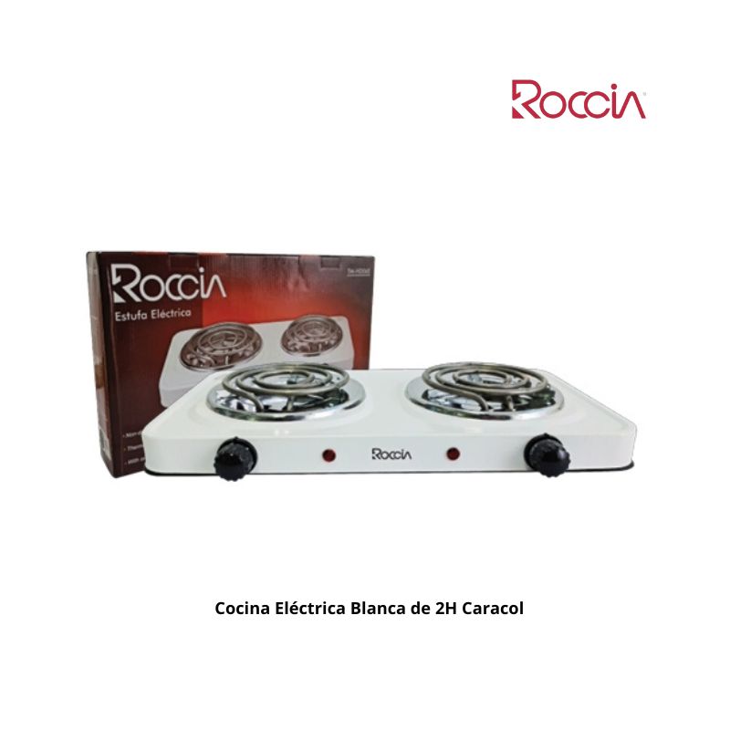 Cocina Eléctrica Blanca de 2H Caracol