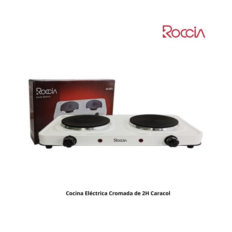  Cocina Eléctrica Cromada de 2H Caracol