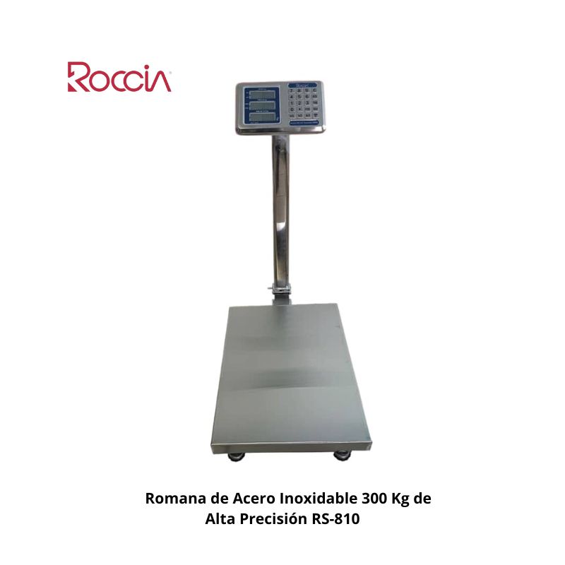  Romana de Acero Inoxidable  300 Kg de Alta Precisión RS-810